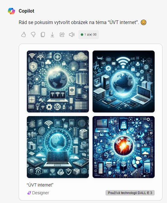 generování obrázků úvt internet bing